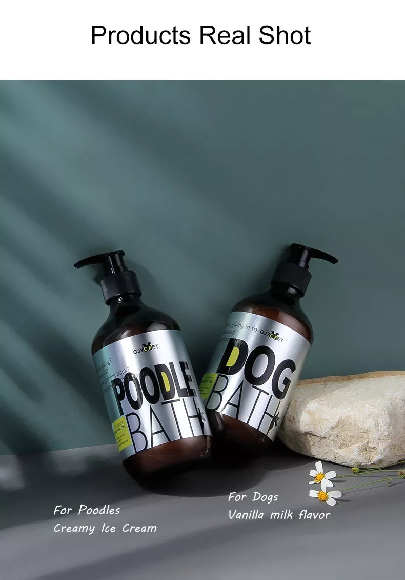 Pet Shampoo for Dogs Dry Skin amp Itch Relief Anti-flea Bath Wash Pet Shower Anti Ticks Cats Hair Care Cleaning Shower Gel Soap