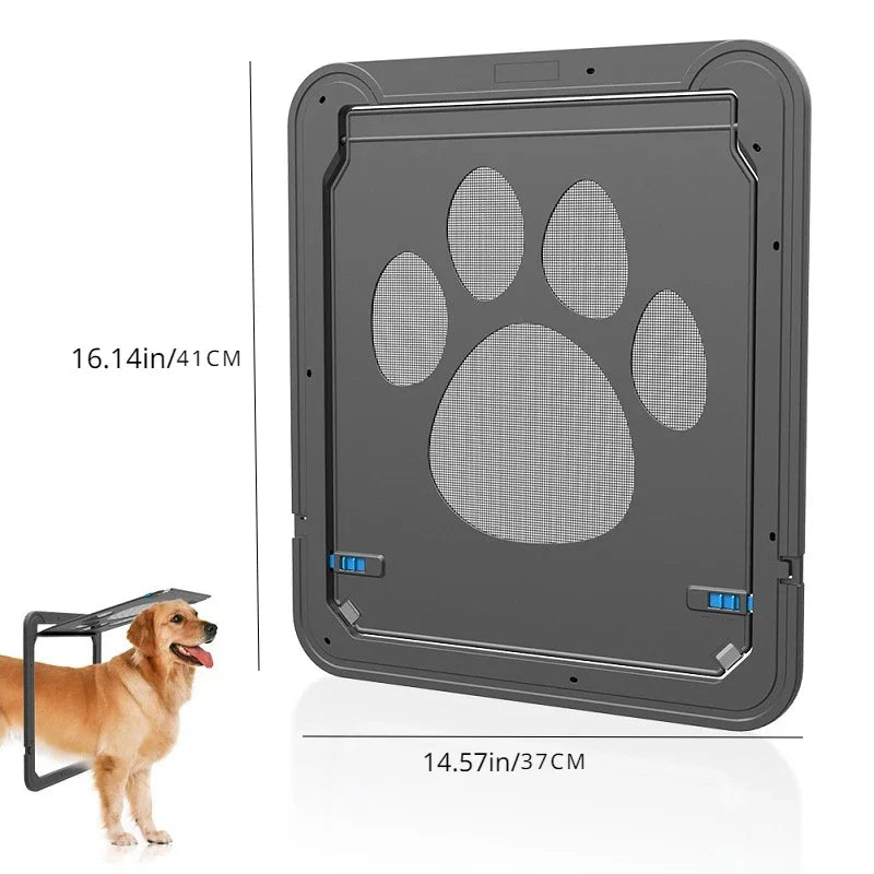 Pet Door Outdoor Dogs Cats Window Gate House Enter Freely Fashion Pretty Garden New Safe Lockable Screen Easy Install  Dog Gate