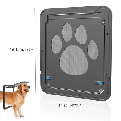 Pet Door Outdoor Dogs Cats Window Gate House Enter Freely Fashion Pretty Garden New Safe Lockable Screen Easy Install  Dog Gate