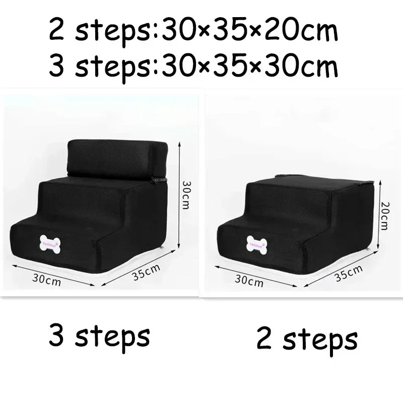 Hot Dog House Dog Stairs Pet 3 Steps Stairs for Small Dog Cat Pet Ramp Ladder Anti-slip Removable Dogs Bed Stairs Pet Supplies