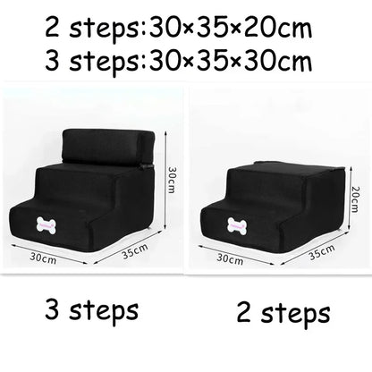 Hot Dog House Dog Stairs Pet 3 Steps Stairs for Small Dog Cat Pet Ramp Ladder Anti-slip Removable Dogs Bed Stairs Pet Supplies
