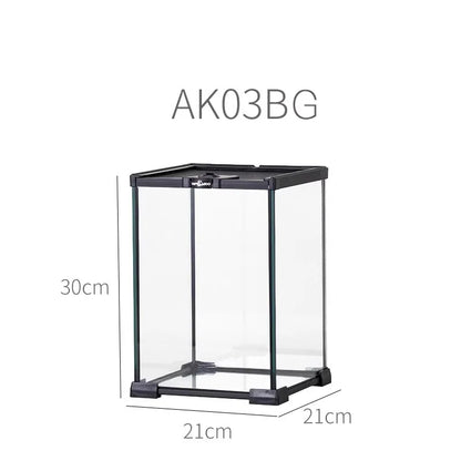 Rainforest Glass Terrarium for Reptiles Snake Tree Frog Bearded Dragon Lizard Gecko Spider Habitat Tank with Decorations