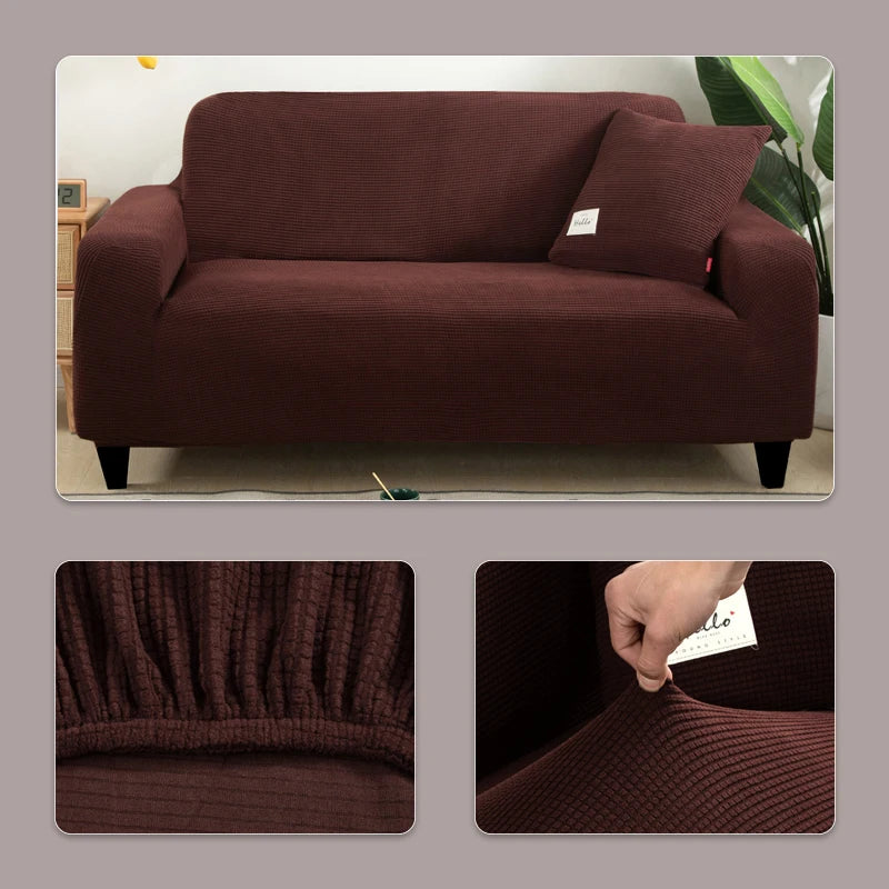 Jacquard Sofa Cover Couch Cover Sofa Cover Elastic Soft Versatile Furniture Protection Cover Pet Proof Living Room Household Use