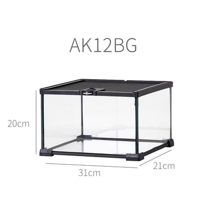 Rainforest Glass Terrarium for Reptiles Snake Tree Frog Bearded Dragon Lizard Gecko Spider Habitat Tank with Decorations