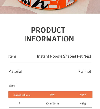 Pets Dog Cat House Kennel Super Large Instant Noodle Warm Dog Cat Nest Beds Cushion Udon Cup Noodle Pet Bed Cozy Nest