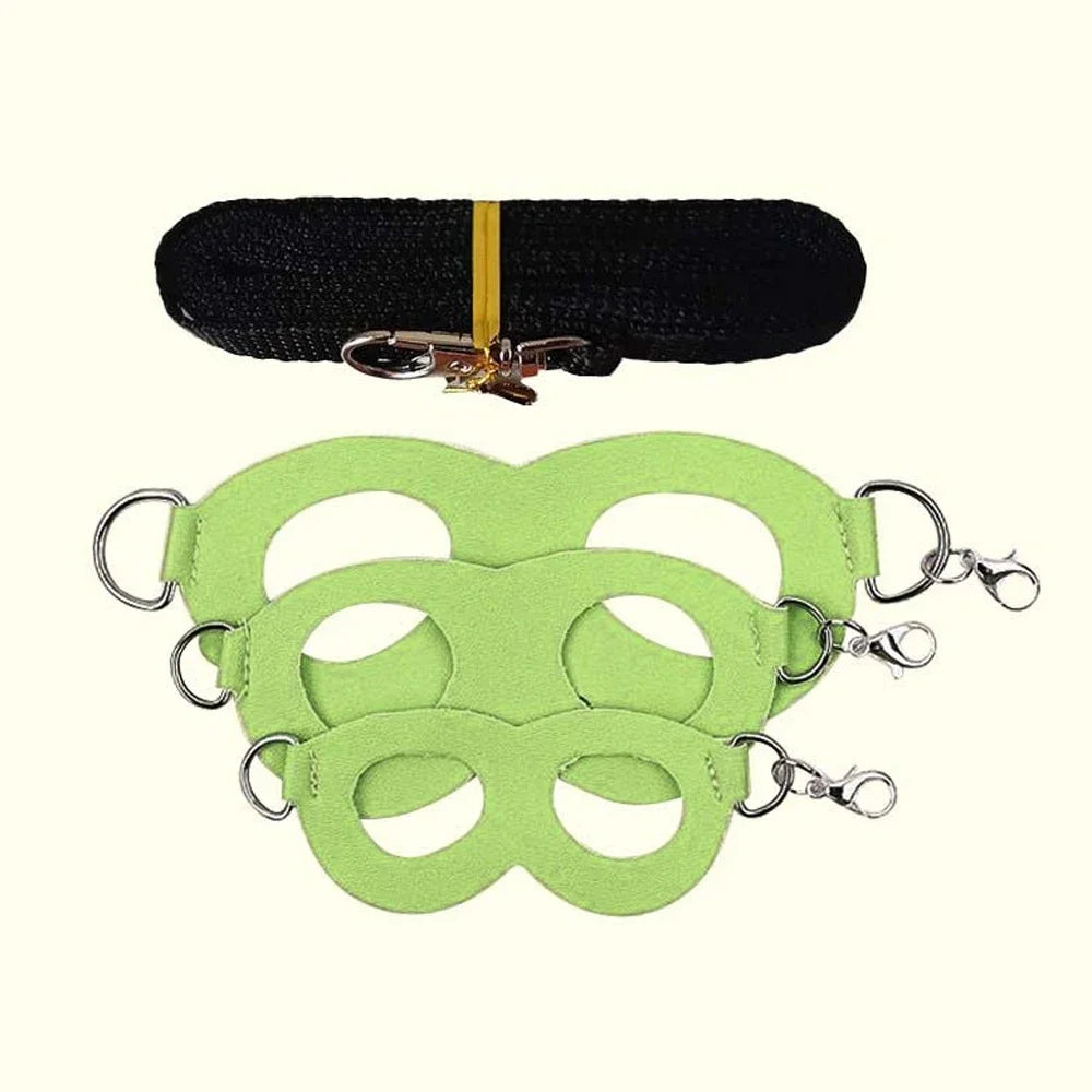 4 Pcs /set Sugar Quoll Harness + Leash Set Escape-Proof Adjustable Collar for Pet Small Animals Hamsters Sugar Gliders Squirrels