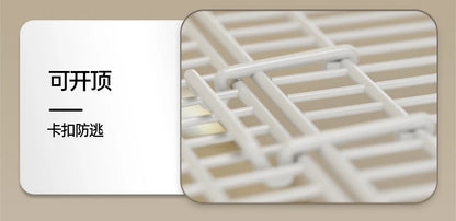 Large Sugar Glider Cage -Vertical Wire Rat & Flying Squirrel Habitat Anti-Splash Escape-Proof Design Easy Clean Luxury Enclosure