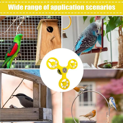 Bird Enrichment Activity Toys Boredom Relief Spinner Wheel windmill bird cage accessories for gnawing and biting