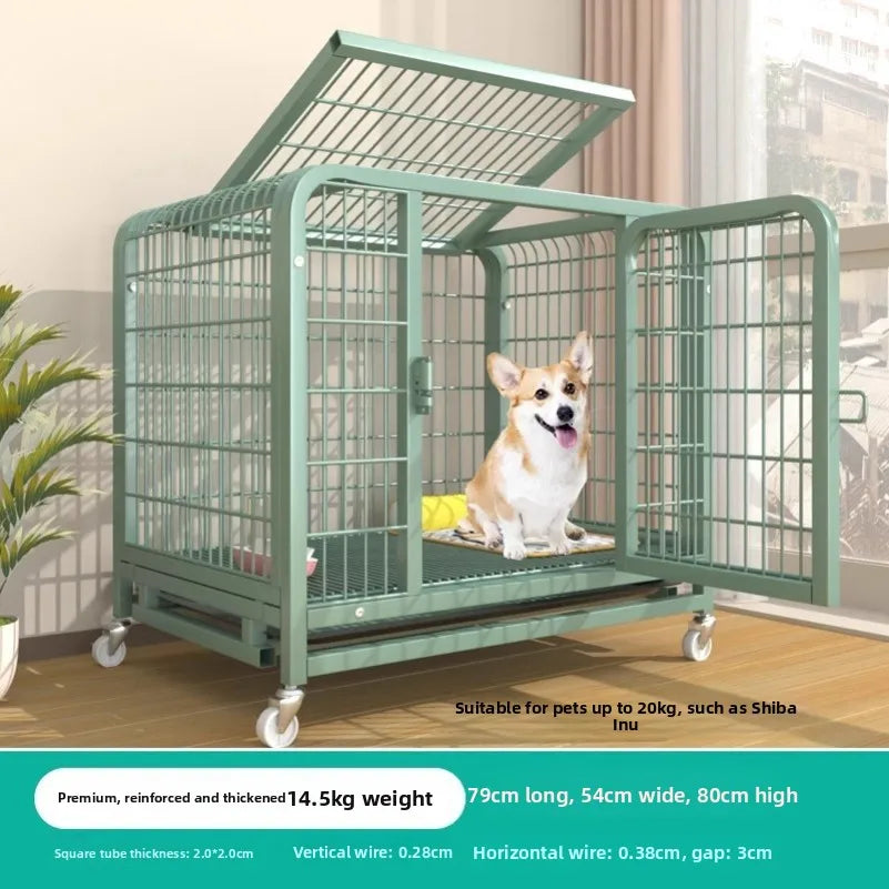 Indoor Large Medium Dog Cage with Toilet Pet Dog House Fence for Samoyed Labr Dog Cages Kennels And Run Outdoor Supplies