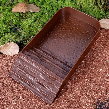 1 PC Plastic Ladder Climbing Turtle Bath Basin Water Food Basin for Small Pets Tortoises Reptiles Lizards Ornaments All Seasons