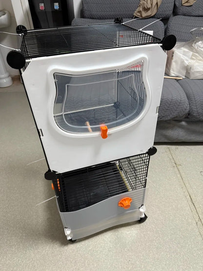 Large Bird Cage for Parrots Spacious Aviary with Standing Pole Luxury Cockatiel & Budgie Habitat Anti-Scatter Design Bird Villa