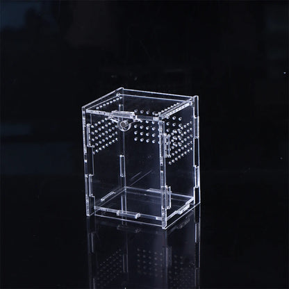 Terrarium Habitat Insect Spider Lizard Scorpion Feeding Cage Arboreal Enclosure Case Acrylic Transparent Reptile Breeding Box
