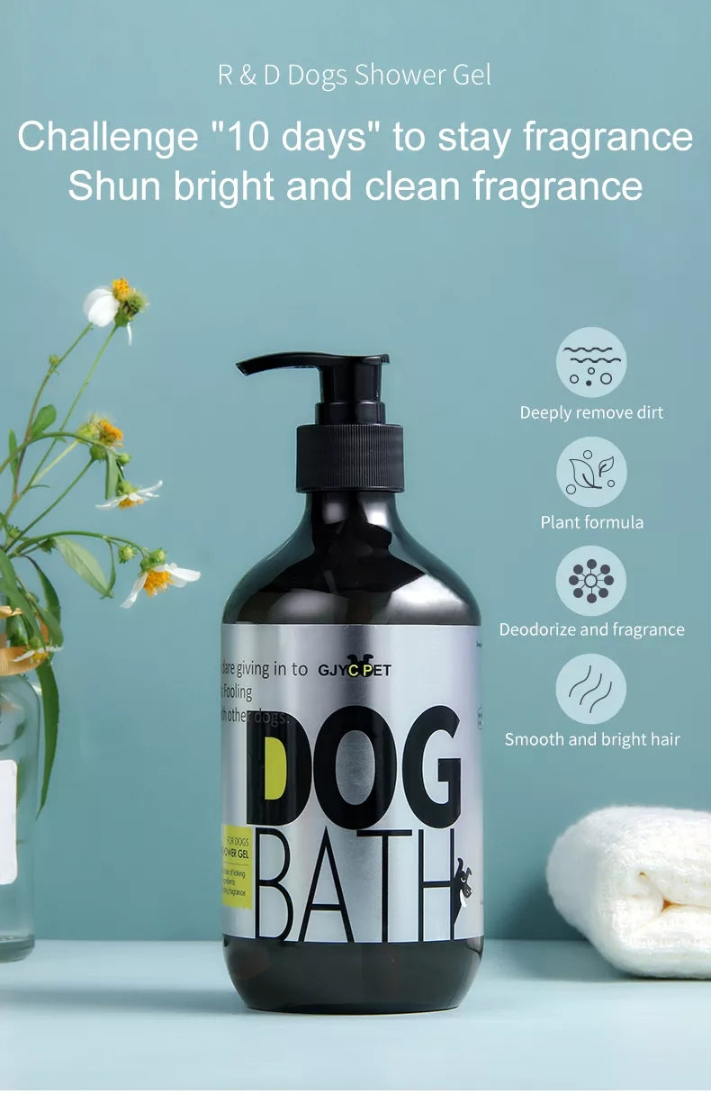 Pet Shampoo for Dogs Dry Skin amp Itch Relief Anti-flea Bath Wash Pet Shower Anti Ticks Cats Hair Care Cleaning Shower Gel Soap