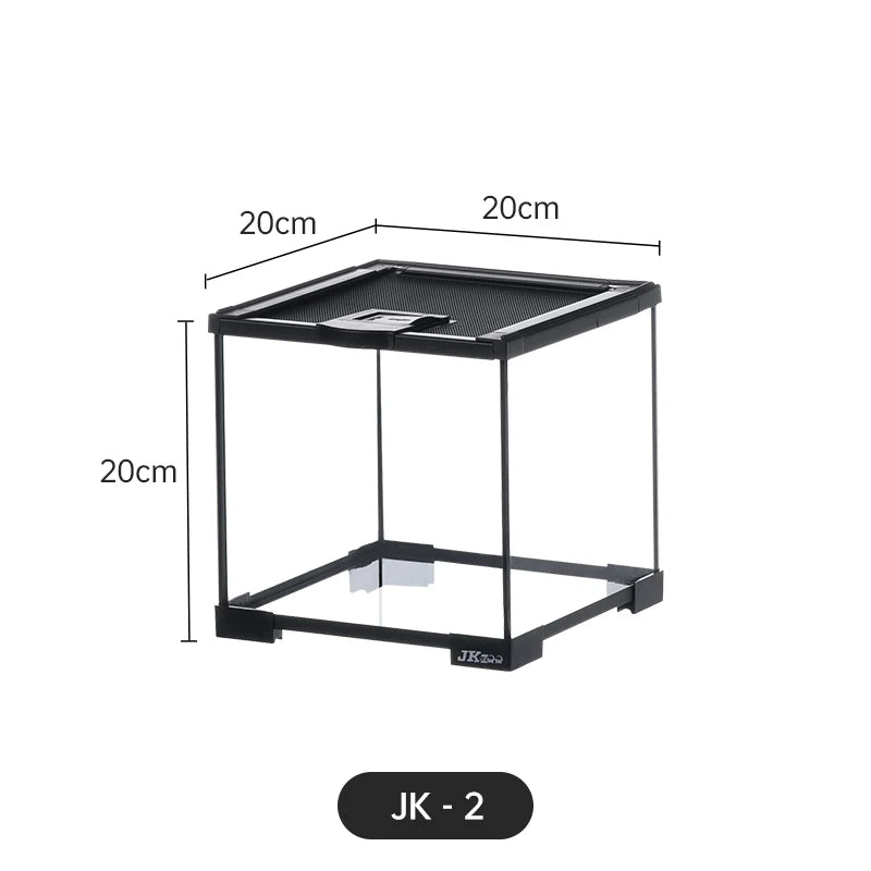Climbing Pet Glass Tank,Lizard&Frog Habitat,Water Turtle&Hermit Crab Tank,Spider Enclosure for Reptiles,Horned Frog Breeding