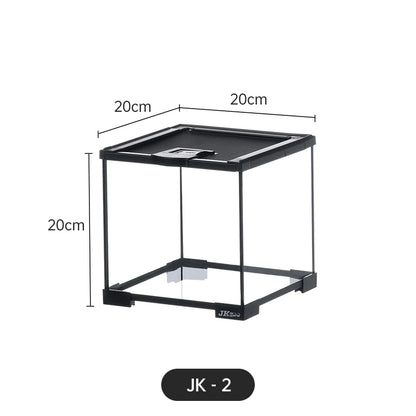 Climbing Pet Glass Tank,Lizard&Frog Habitat,Water Turtle&Hermit Crab Tank,Spider Enclosure for Reptiles,Horned Frog Breeding