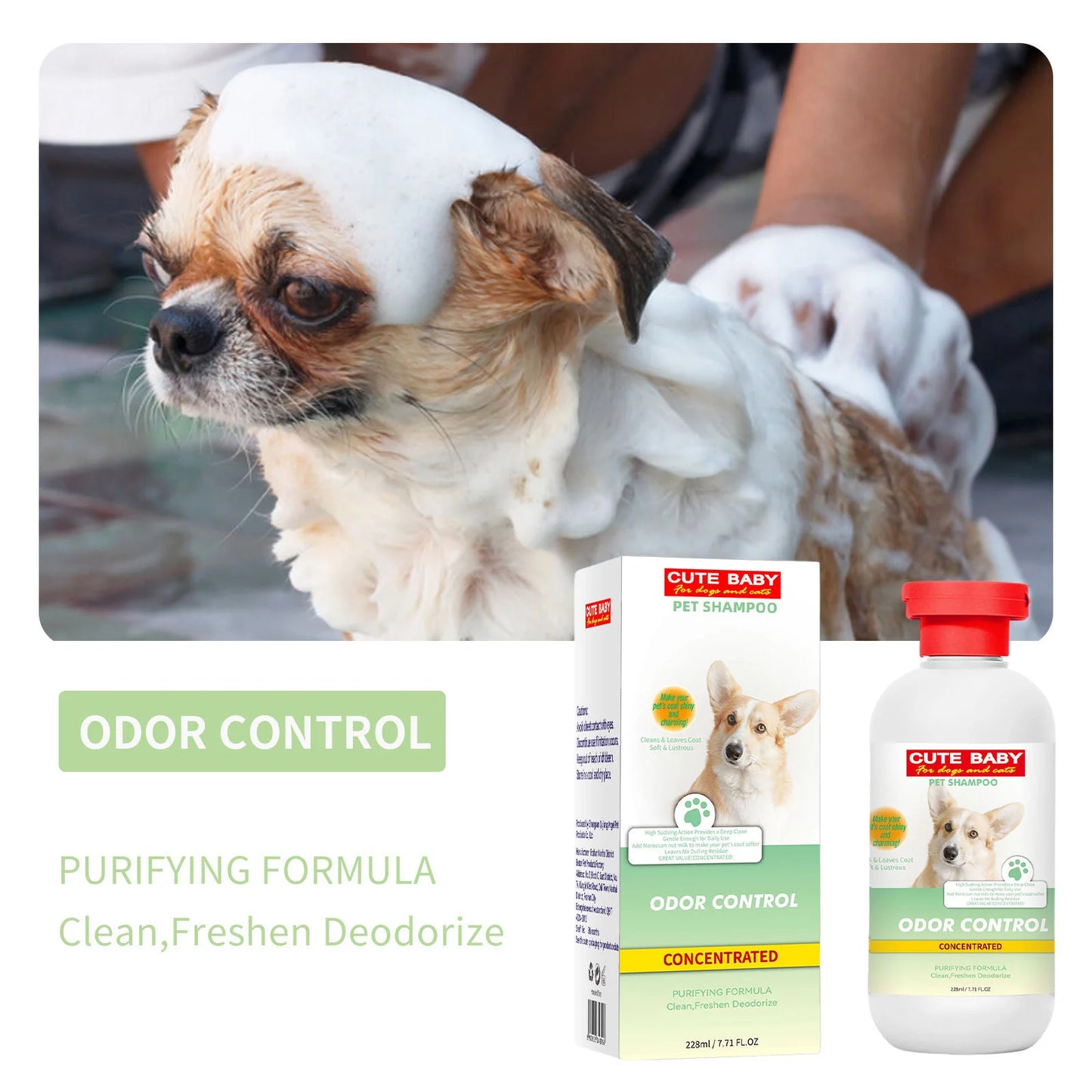 1pcs Premium Whitening Pet Grooming Shampoo - Cat Dog Universal Bath Shampoo With Lasting Fragrance And Clean Formula