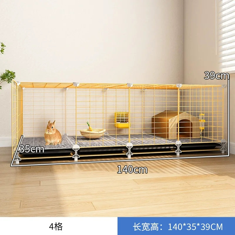 Large Two-Story Rabbit Cage Metal Wire Pet Hutch with Removable Tray Home Bunny House for Indoor Spacious Habitat for Rabbit