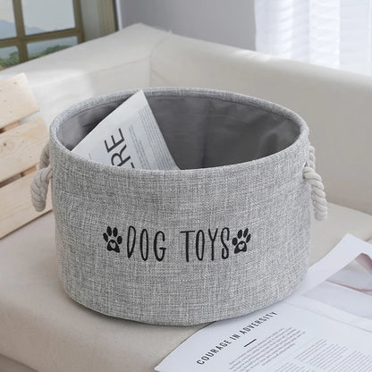 Pet Dog Toy Cothes Storage Basket Dog Box Organize Baskets Case Home Tool