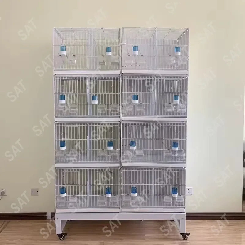 New Arrival Factory Wholesale Big Breeding Cage For Sale Multilayer Movable Splice Love Bird Cage With Roller Base