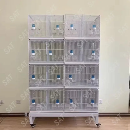 New Arrival Factory Wholesale Big Breeding Cage For Sale Multilayer Movable Splice Love Bird Cage With Roller Base
