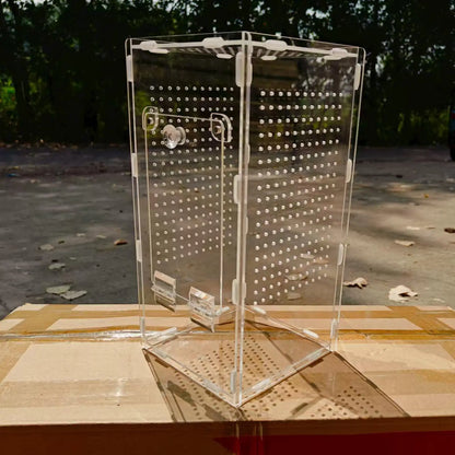 Spider Enclosure Mantis Acrylic Terrarium Spider Enclosure Ventilated Reptile Animal Cage for Breeding Observation Frog Lizard