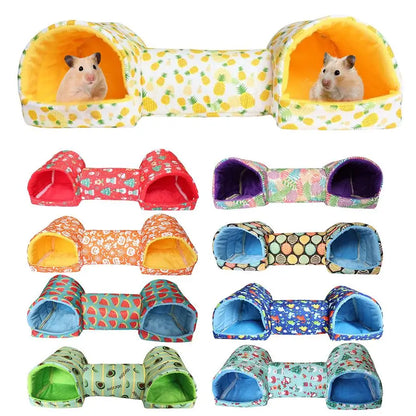 Hamster House Guinea Pig Bed Cave House Hideout for Dwarf Rabbit Bunny Ferret Hamster Chinchilla Hedgehog Washable Cage Nest