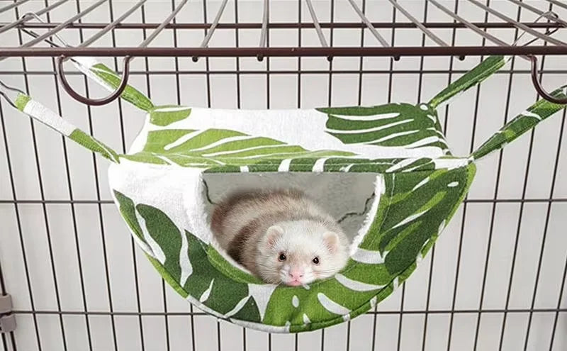 Ferret Hammock for Cage ，Guinea Pig Hideout Mouse Hammock Ferret Bed,Hamster Bed, Hanging Hammock,Warm Bed for Ferret,Chinchilla