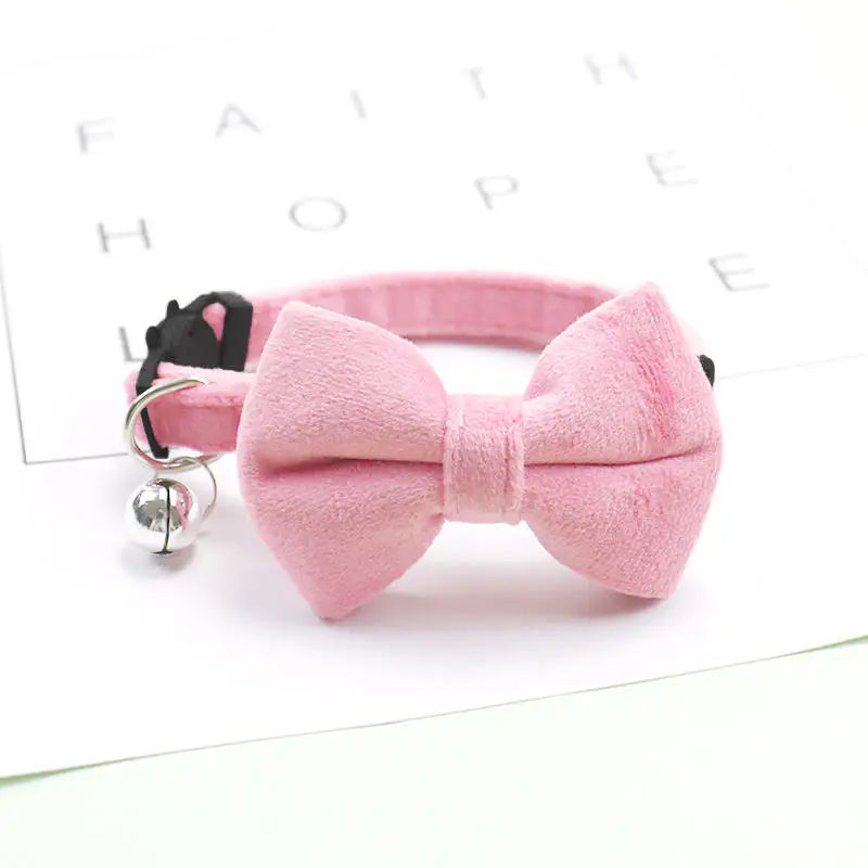 Pet Collars New Pet Bow Bell Collars Cute Cat Collars Pet Supplies Multicolor Adjustable Pets Dressing Tool Pets Accessories