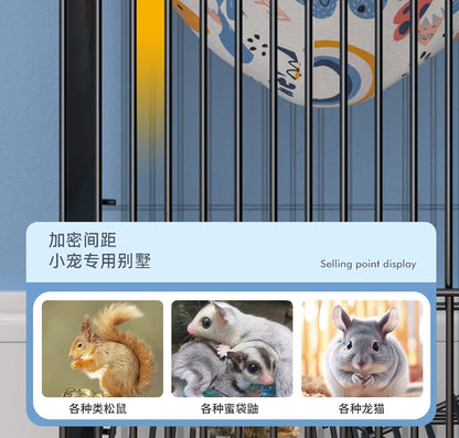 ‌Jumbo Hedgehog Sugar Glider Cage - Reinforced Escape-Proof Habitat, Chew-Resistant Large Base for Rats Hamsters
