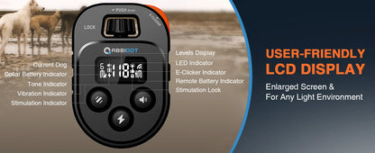ABBIDOT T60 Dog Training Collar 2 in 1 Strap With E-clicker Electric Shock 4100ft 1250m Waterproof 118 Levels 2024 New Version
