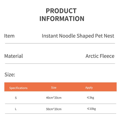 Pets Dog Cat House Kennel Super Large Instant Noodle Warm Dog Cat Nest Beds Cushion Udon Cup Noodle Pet Bed Cozy Nest