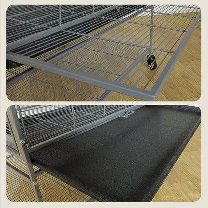 Metal Big Size Large Bird Cages Pet Parrot House Pet Cages Carriers Bird Breeding Foldable Quadrate Bird Cage 80*60*168cm