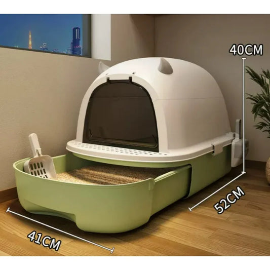 Extra Large Odor-proof Cat Litter Box Fully Enclosed Cat Toilet Foldable Storage Drawer-style Cat Litter Box Pet Supplies