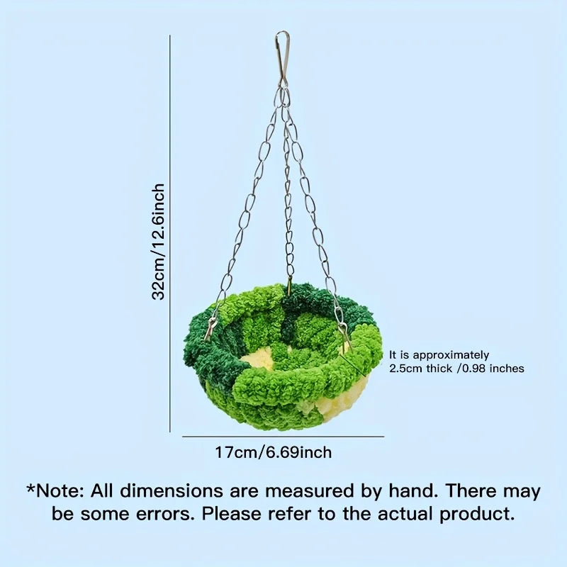 Swings for birds and plush hanging nests - hanging cage bird beds with soft linings, suitable for birdhouse decoration