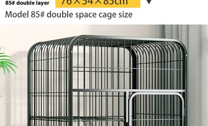 Window Openable Mesh Cat Cages Creative Pet Villa Duplex Luxury Cat Dog House Durable Metal Pet Room Modern Minimalist Doghouse