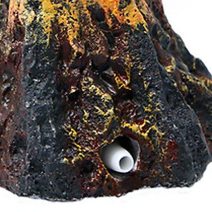 Aquarium Volcano Bubble Stone Fish Tank Decoration Volcano Landscape Rockery Can Install Oxygen Pump Home Crafts Ornament