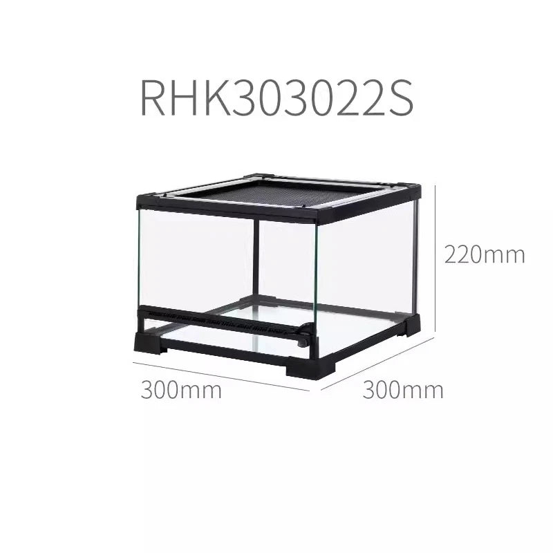 Detachable Glass Climbing Pet Breeding Box for Lizard Tortoise Snake Tree Frog Hamster,Multi Purpose Reptile Small Animal Tank