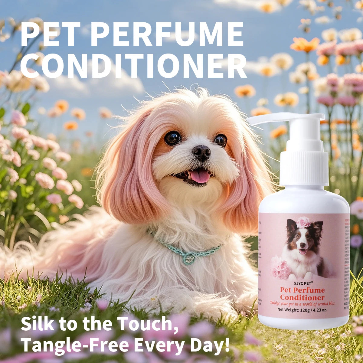 Natural Pet Conditioner Detangling Hydrating Formula For Cats Dogs Leaves Coat Soft Shiny Strong With Long-Lasting Scent