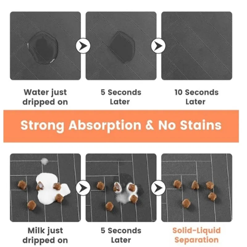 VIKAMA Cartoon Pet Diatomaceous Earth Mat Water-Absorbent Quick-Drying Non-Slip Mat Cat Litter Mat Cat Dining Mat Home Decor