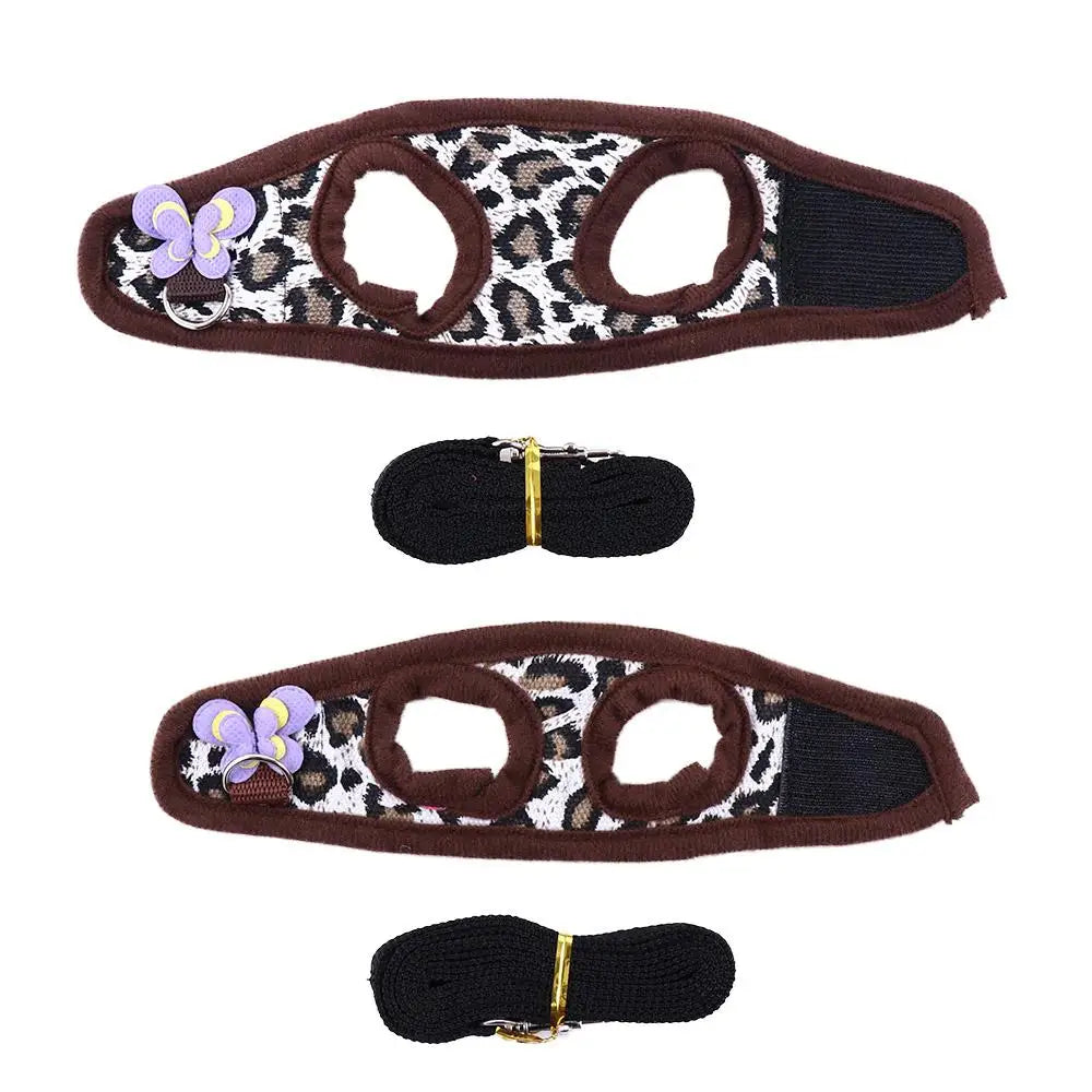 Mice Rat Ferret Outdoor Walking Corset Traction Guinea Pig Clothes Vest Leash Set Chest Strap Harness  Leash Small Pet Products