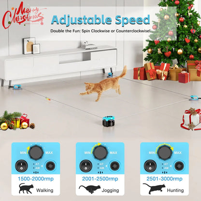 Interactive cat and dog chase toy, USB charging automatic bait, used for pet exercise and training, durable plastic material