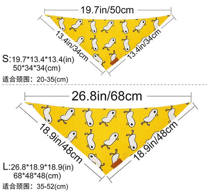 Dog Bandana Collar Scarf for Puppy & Cat Small Medium Large Dogs Adjustable Collars Pet Handkerchief Bibs Dress-up Accessories
