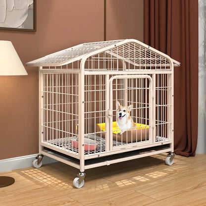 Indoor Large Medium Dog Cage with Toilet Pet Dog House Fence for Samoyed Labr Dog Cages Kennels And Run Outdoor Supplies