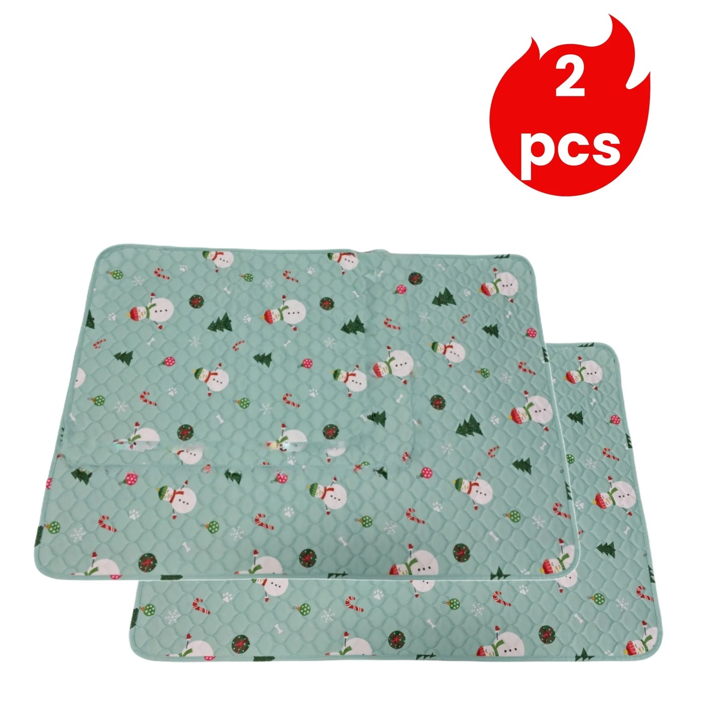 2pcs Large Pet Dog Pee Pads,Reusable Dogs Puppy Pads Pet Training Pads for Dogs, Absorbent and Leak-Proof Whelping Pads,Size:M