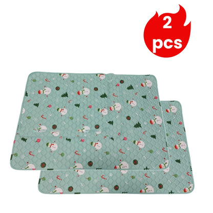 2pcs Large Pet Dog Pee Pads,Reusable Dogs Puppy Pads Pet Training Pads for Dogs, Absorbent and Leak-Proof Whelping Pads,Size:M