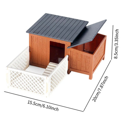 Chicken Cage,Building Toy,Farm Landscape Model,Yard Building Model,Miniatures Chicken House Farmhouse Toy for Boys