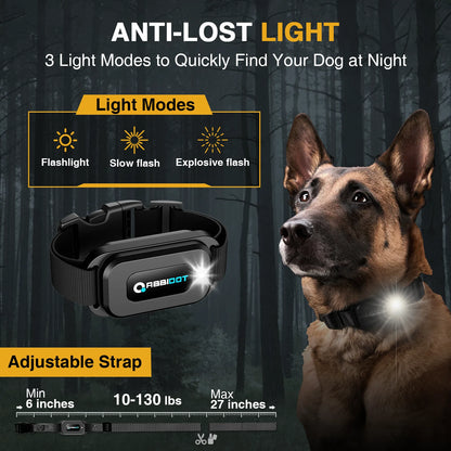 ABBIDOT T70 Dog Training Collar 2 in 1 Strap With E-clicker Electric Shock 4100ft 1250m Waterproof 118 Levels 2025 New Version