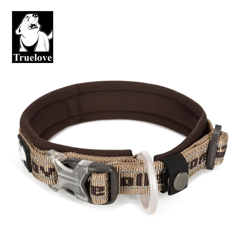 Truelove Pet Dog Collar Nylon  and Reflective Materials Widened and Comfortable Version Suitable for Dogs of All Sizes TLC50121