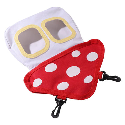 Mushroom Shaped Rabbit Hay Bag Large Capacity Oxford Cloth Rabbit Feeding Bag Hanging Portable Rabbit Hay Feeder Bag