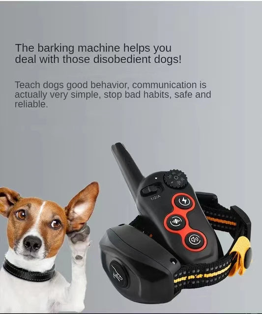 Electric Dog Training Collar, Remote Control, Anti Bark Collars for Dogs, Vibration Sound, Rechargeable, Waterproof, Pet Colar